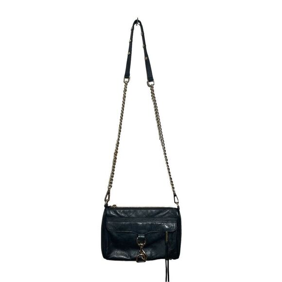Rebecca Minkoff Crossbody Leather Purse‎ Studs Purse Black - Picture 1 of 14